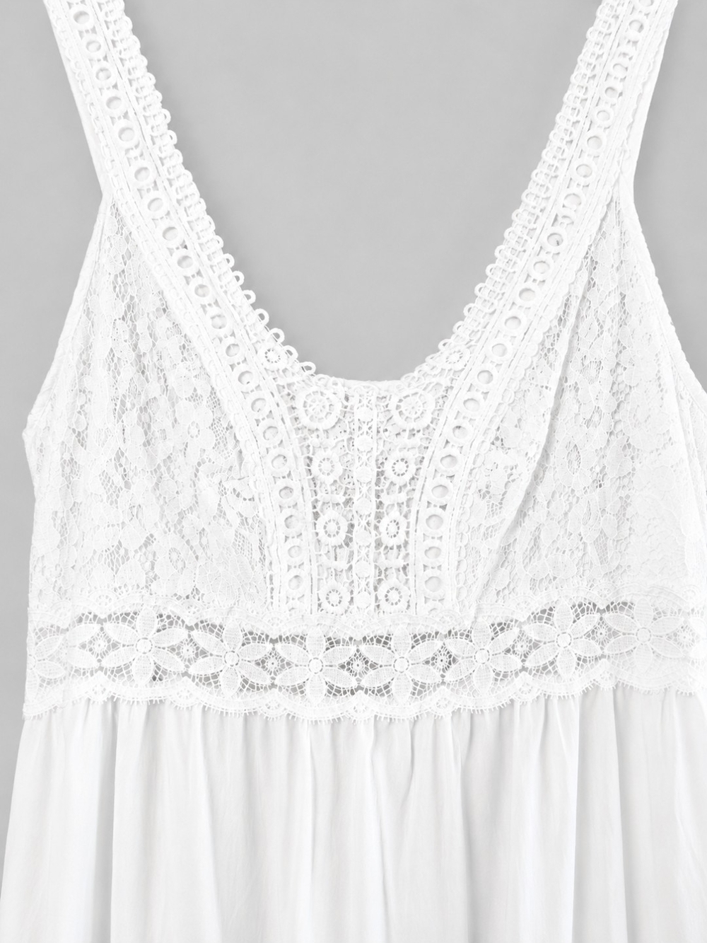 White Lace Boho Cottagecore Maxi Dress 2X Excellent Condition - Picture 3 of 5